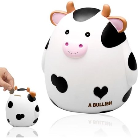 (Ko (farver ikke specificeret)) Sparegris - ZGEER - Ko - Vinyl - Barn - Fødselsdags-/julegave