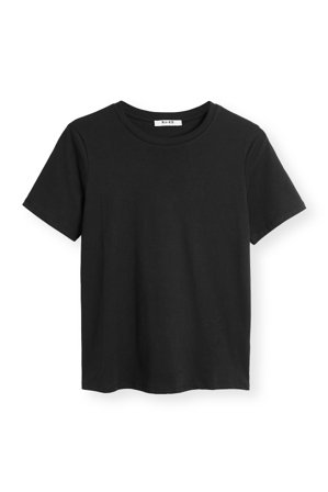 NA-KD Basic Round Neck Cotton T-Shirt - T-shirts - Sort - XXS