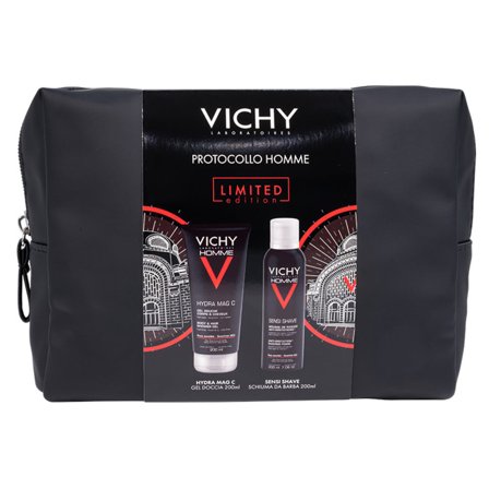 VICHY Pochette Regalo Uomo Hydra Mag C Gel Doccia + Sensi Shave Schiuma da Barba 1pz - Cofanetti Viso e Corpo