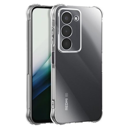 Cover - ADVARSEL - Xiaomi Redmi 15 5G - Stødabsorberende - Gennemsigtig - Silikone Gel