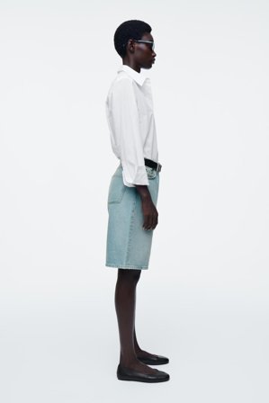 COS Women's Shorts Lunghi In Denim in Blu