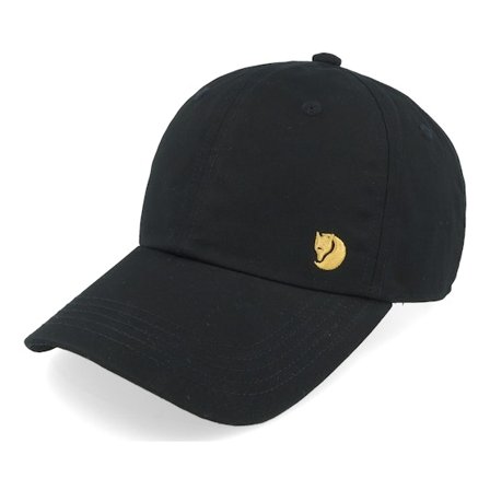 Fjällräven - Black unconstructed Czapka Z Daszkiem - Bergtagen Black Dad Cap @ Hatstore