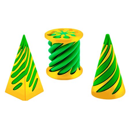 3-pack Omöjliga Spiral Koner - Fidget Leksak & Pyramid Pusselspel [JSR]