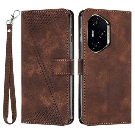 For Honor 300 Pro/300 Ultra Taske Præget Trekant Læder Telefon Cover