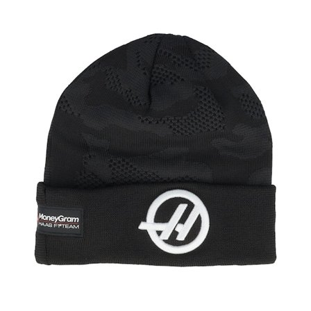 New Era - Motor Svart cuff Lue - Haas F1 25 Bearman Camo Black Cuff @ Hatstore