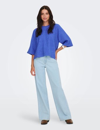 ONLY Onlsimoni 3/4 Pullover Knt Noos - Blue - L