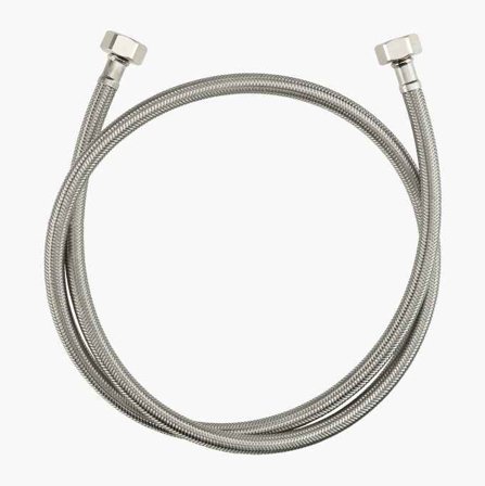 Anslutningsslang rostfritt stål rak 1/2" x rak 1/2" 1200 mm