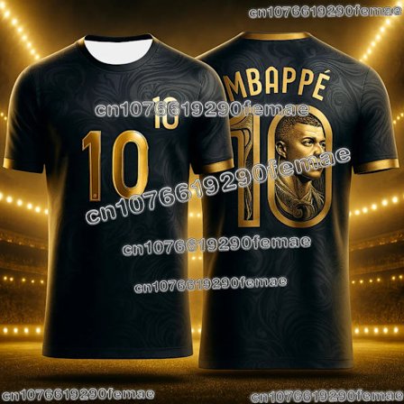 Upea 2026 Mbappé fanipaita, ylellinen jalkapallopaita, lyhythihainen kesäpaita, mukava ja hengittävä