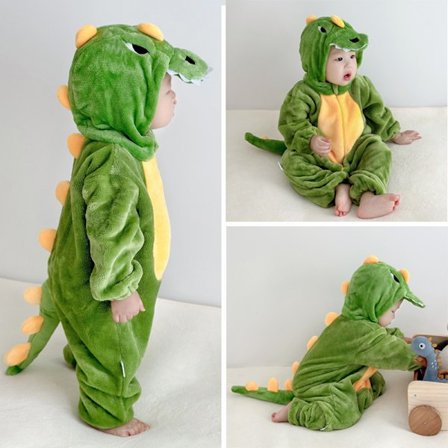 Suloinen eläinpuku taaperoille, vauvoille, tytöille ja pojille, Halloween-asu, pehmeä ja lämmin syksy-talvivaatteet, Halloween-lahjat