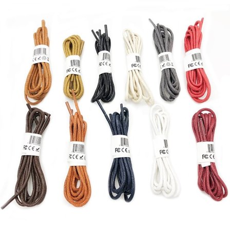 Klassiska Skosnören/Skoband (VAXADE) 90cm MÅNGA FÄRGER