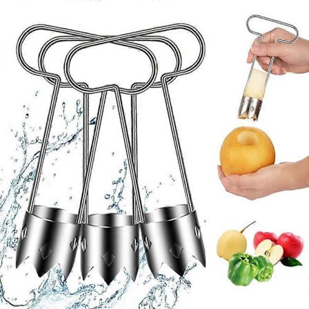 2025 Päivitys 304 Ruostumattomasta teräksestä valmistettu ydinpoistaja, T-tyypin hedelmä- ja vihannesydinpora, punaisen paprikan siemenydinpora, 