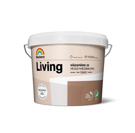 Beckers Väggfärg, Living 20 halvmatt, 3L, Antikvit, Färg & tapeter