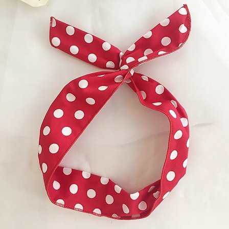 Punaisia pilkkuja hiuspantoja tytöille ja naisille, retro-panta, 50-luvun langanauha, vintage