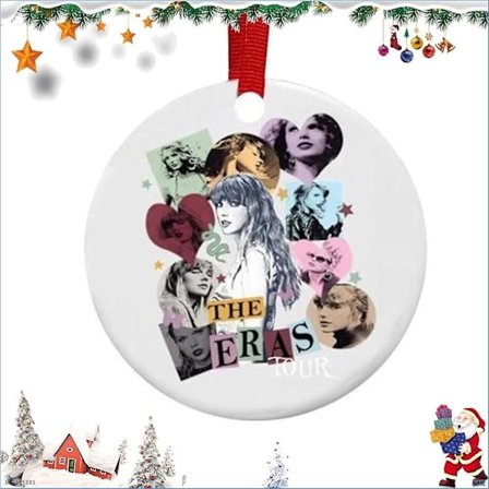2023 Taylor Swift-inspirert hengende anhengsdekorasjon juletrepynt julefestgave for Swiftie-fans DB