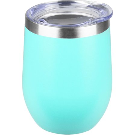 12OZ ruostumattomasta teräksestä valmistettu viinitumbler kannella. Varreton kaksinkertainen eristetty viinitumbler. Viinilasi sopii erilaisiin 