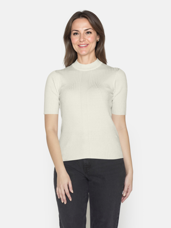 B. COPENHAGEN - Kortærmet Strik - Råhvid - Turtleneck