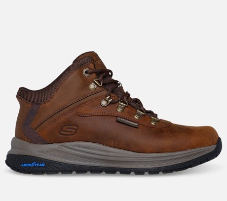 Skechers Støvler Herre - Relaxed Fit: Slip-ins Meroe Pikeman - Brun - Str. 45 - Vandtæt med Memory Foam