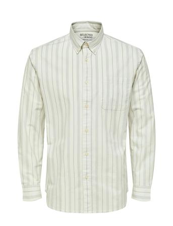Slhregrick-Ox Shirt Ls Noos Skjorte Uformell Grå Selected Homme*Betinget Tilbud