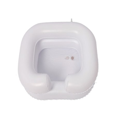 Oppustelig hårvaskebassin til sengeliggende - Vask hår i sengen med oppustelig shampoo-bassin. Bærbar shampoo-skål til