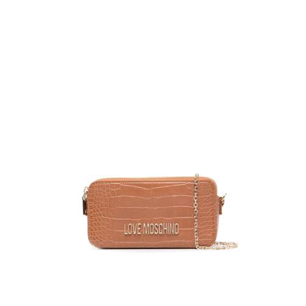 Love Moschino, Small Crossbody BAG Bruin, Dames, Maat:ONE Size,print