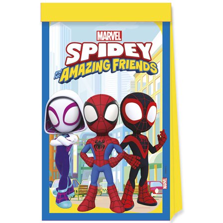 Spider-Man & Hans Fantastiske Venner Pappposer 4-pakning