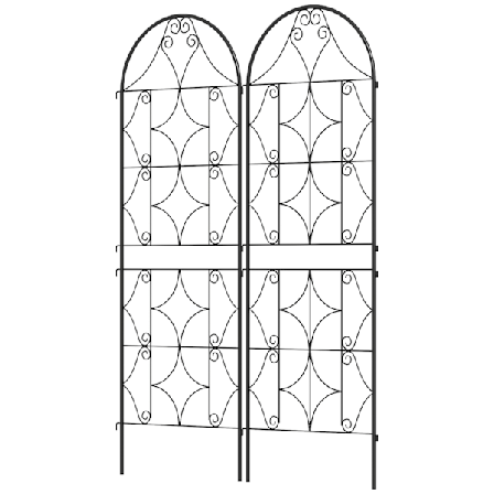 Metal espalier Sæt med 2 til tilstopning Rustfast espalier til klatreplanter 50 x 150 cm Have espalier til stueplanter Plantespalier til tomater Grønt