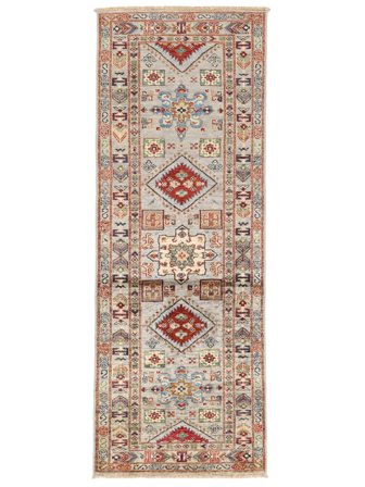 Anudada A Mano Kazak Ariana Alfombra 75X204 De Lana Marrón/Beige Pequeño