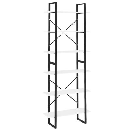 Vidaxl Hög Bokhylla Vit 80x30x210 Cm Konstruerat Trä Vit