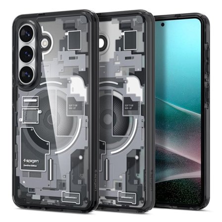 Spigen Ultra Hybrid Mag Mag MagSafe kotelo Samsung Galaxy S26 Zero One - Kirkas musta