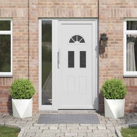 Jardinière - blomkruka Vidaxl Jardinière 2 st Vit 40 x 40 x 40 cm Stål