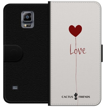 Yhteensopiva Lompakkokotelo Samsung Samsung Galaxy Note 4 Cactus and Friends - Love Balloon Minimal