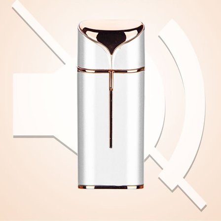 Elektrisk hårklipper barberhøvel for damer med dobbelt hode (USB-lading) (Hvit/gull) (med lys)