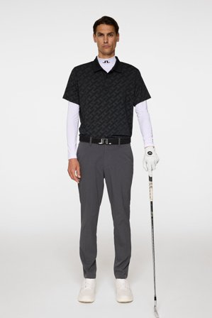 J.Lindeberg - Bison Jacquard Polo - Golf - Black - Men - XL