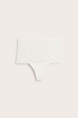 Kappahl | Blondetruse med høy midje | Offwhite