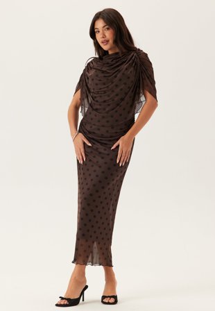 Bubbleroom Occasion - Cape Mesh Ankle Dress - XS