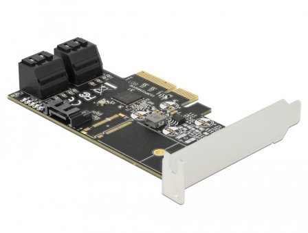 Delock PCI Express Card x4 > 5 x internal SATA 6 Gb/s - Diskkontroller - SATA 6Gb/s - PCIe 3.0 x4