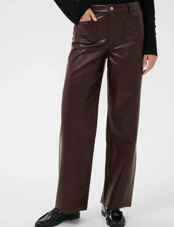 Kaffe Kamikka Pu Jeans - Brown - 40