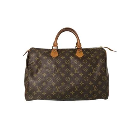 Louis Vuitton Vintage, Pre-owned Speedy 35 Monogram Handbag Bruin, Dames, Maat:ONE Size,Canvas