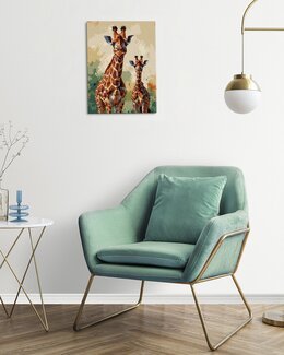 Paint By Numbers Akvarellsjiraffer - Varvikas