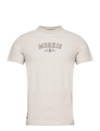 Halford Tee T-shirts Short-sleeved Creme Morris*Betinget Tilbud