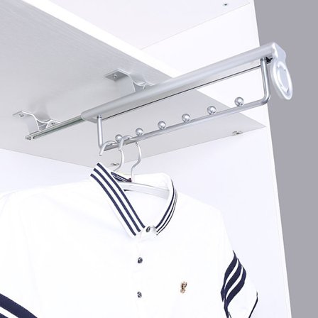 Heavy Duty Udtrækkelig Tøjstativ Bukser Skyde Hanger, Teleskop Garderobe, Hanger Skinne til Tøjskab