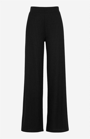 Cellbes of Sweden - Bukser i ribbet jersey i sort til damer i størrelse 38/40