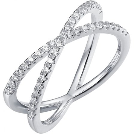 Guldpläterad Xg Simulerad Diamant CZ Criss Cross