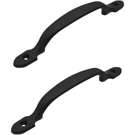 2 st Möbelhandtag, Svart Skåpsbågehandtag, Zinklegering Köksbänk Dörrhandtag för Kök Badrum Byråer