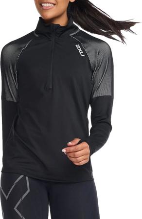2XU Women's Light Speed 1/2 Zip Women long-sleeved training tops Black XS