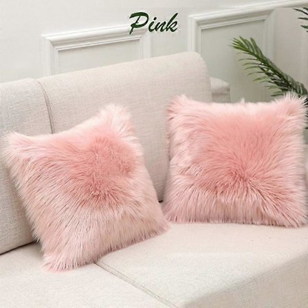 1 stk. Shaggy Fluffy Betræk Pudebetræk Pude Betræk Blød Pels Plys 45x45cm