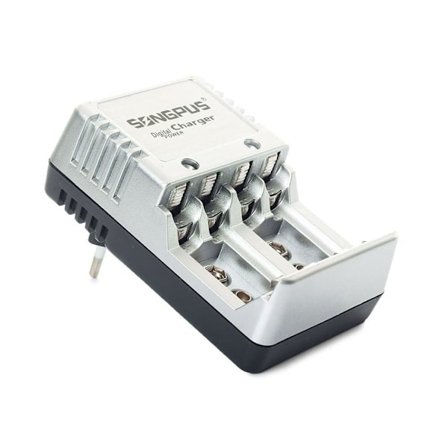 4x Batteriladdare - AA, AAA & 9V Batterier Silver