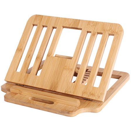 Laptop Stand, Foldbart Laptop Stand i Træ, Justerbart Computer Stand, Bærbar, Universelt Laptop Stand med Flere Vinkler