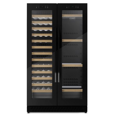 Caso 674 WineChef Duo vinkøleskab 122 flasker, sort | KitchenOne