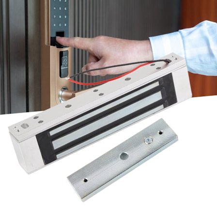 Elektromagnetisk lås, forsænket montering, 180 kg holdekraft, 24 V, indbygget elektrisk magnetlås til adgangskontrolsystemer